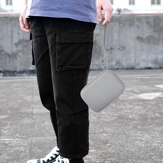 PAIYULE Travel Case Compatible with RG353V/ RG353VS/ R36S Retro Handheld Game Console, Handheld Emulator Storage Holder Organizer, Android Game Console Carrying Bag (Grey) (Box Only)