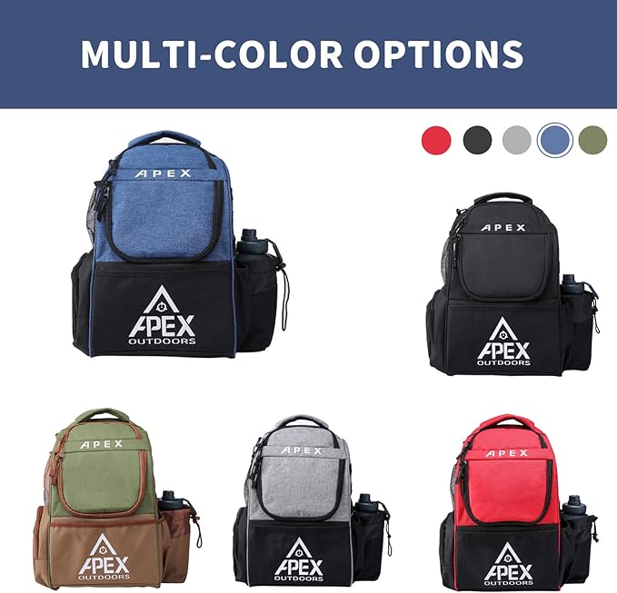Disc Golf Bag, Large Disc Golf Backpack Holds Over 21 Discs, Durable & Lightweight with Multiple Storage Pockets