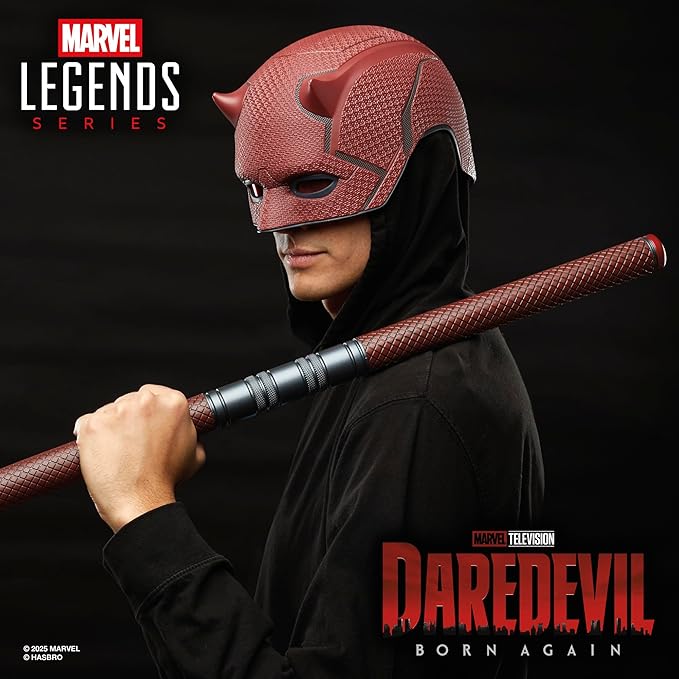 Marvel Legends Series Daredevil: Born Again Premium Roleplay Mask and Billy Club, Collectibles for Adults