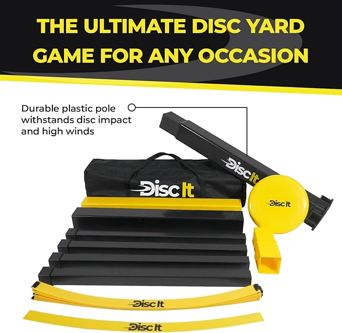 Indoor & Outdoor Team Game – Original Flying Disc Toss Sport - Fun For Events & Gatherings - Play At The Beach, Backyard, Park, Tailgates - Quick Easy 3 Minute Setup – For All Ages