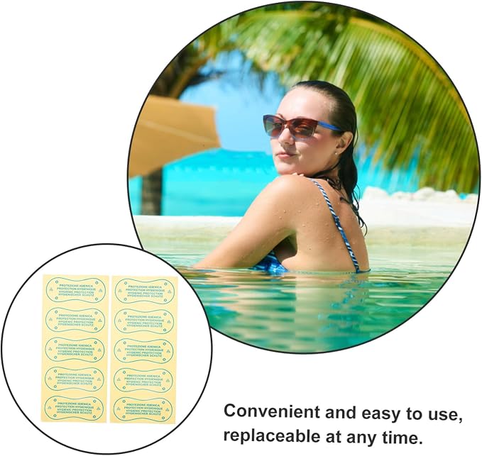 Healeved 100pcs Panty Liner Stickers for Women Adhesive Protective Labels for Swimsuits Underwear Leakproof Barrier Stickers Comfortable Body Types