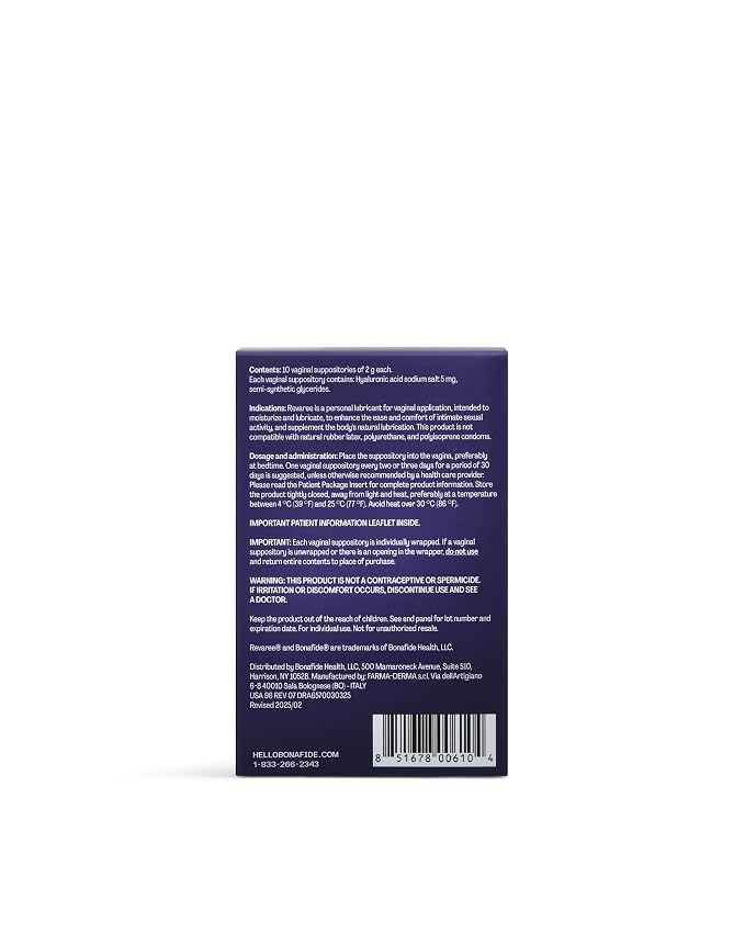Bonafide Vaginal Moisturizer for Dryness Relief Revaree – 5 mg Hyaluronic Acid – Hormone-Free, Estrogen-Free – For Mild to Moderate Vaginal Dryness & Everyday Comfort — 2-Month Supply