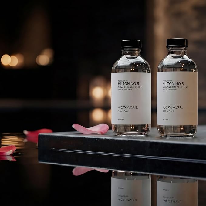Hotel Diffuser Oil Inspired by Hilton Scent - Premium Fragrance Oil for Ultrasonic and Waterless Diffuser - 120 mL, 4 fl oz