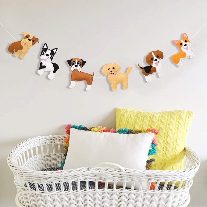 CiyvoLyeen Puppy Craft Kit Kids DIY Crafting and Sewing Set Dog Stuffed Animal Felt Plushie for Girls and Boys Educational Beginners Sewing Set Sewing Kits for Kids Age 8 9 10 11 12