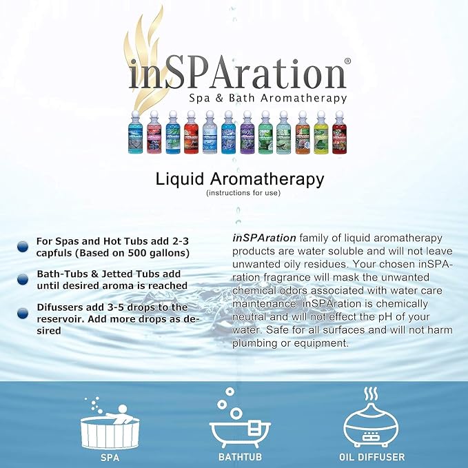 inSPAration Spa and Bath Aromatherapy 115X Spa Liquid, 9-Ounce, Forest Breeze