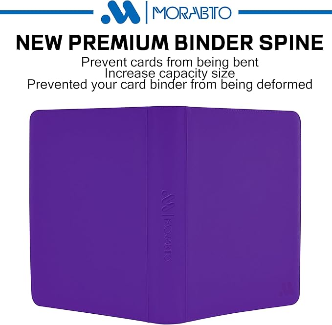 Top Loader Binder, Holds 324 Top Loaders,9 Pocket Top Loader Binders for 3" x 4" Rigid Cards,Top Loader Card Binder for Hard Plastic Top Loaders -Dark Purple