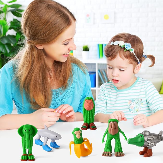 8PCS Italian Brainrot Action Figure,Cute Tralalero Tralala Figures,Tung Tung Tung Sahur, BRR BRR Patapim,Shark Figures Toys, Collectible Animals Figurine Doll Gifts for Fans