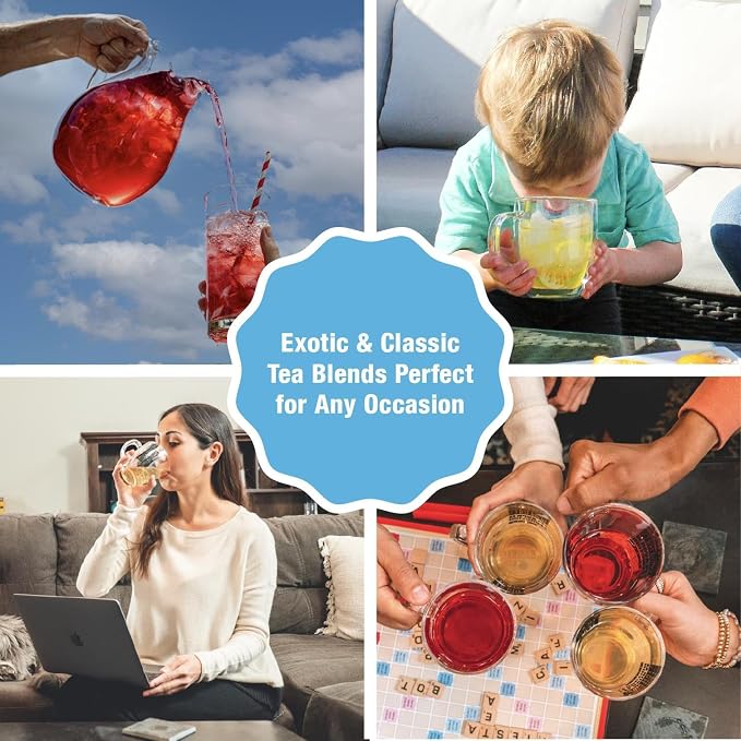 Tiesta Tea - Eternity Sampler Dry Flight Set, Loose Leaf, High to No Caffeine, Makes Hot & Iced, Assorted Tea Sets with Herbal, White, Fruit Blends & More, 9 Resealable Sample Pouches