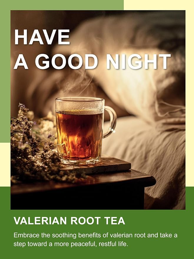 TeeLux Valerian Root Tea Bags, Smooth & Mild Taste, Caffeine Free, Natural Ingredients, 100 Count