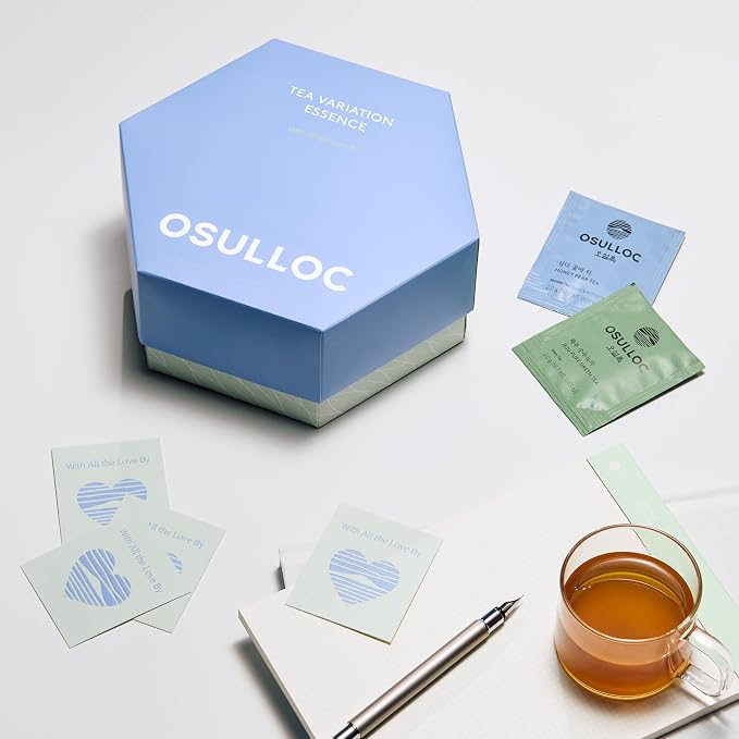 OSULLOC TEA VARIATION ESSENCE (42 Count, 6 Types x 7 ea), Mothers Day Gifts, Special Thank You Card attached