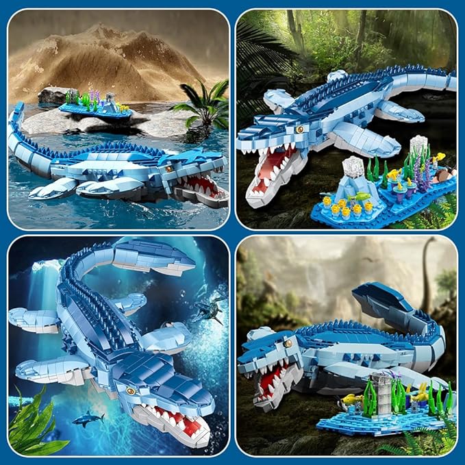 (1158 Pieces Dinosaur Building Blocks Game, STEM Dinosaur Toys for Kids STEM Dinosaur Toys for Children Aged 6, 7, 8, 9, 10, 11, 12, 13, and 14