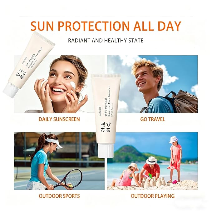 Relief Sun Organic Sunscreen SPF50 Rice Probiotics PA++++ Korean Sunscreen | Relief Sun Sunscreen SPF50+ for All Skin Types&UV Defense, Nourishing Skin Protection, Moisturizing Skin Care 1.7 fl oz/50 ml