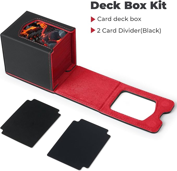 Fabmaker 8 Pack Deck Box Compatible with MTG Commander, (patent Pending) Magnetic Trading Card Storage Box with Comman-der, Fits 100 Double-Sleeved Cards, Card Box Compatible with Magic the Gathering