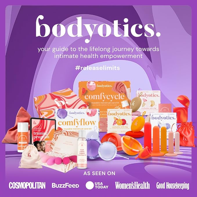 Bodyotics Menstrual Disc & Cup Period Care Pack with Water-Based Lube | Menstrual Cup and Disc Reusable Set with Carrying Pouch and Personal Lubricant; Includes E-Book Guide