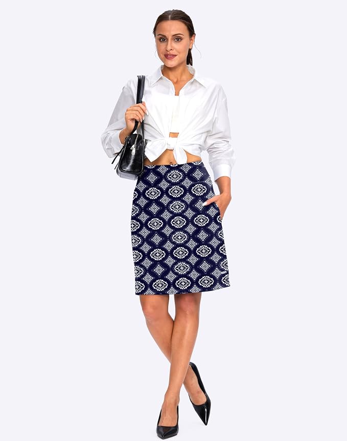 Women's 20" Knee Length Skorts Skirts UPF50+ Athletic Tennis Golf Skirt for Women Casual Summer Skirts
