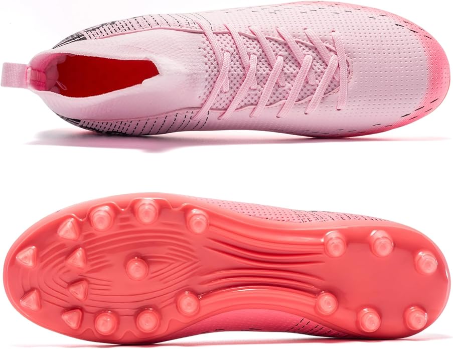 Boys Girls Soccer Cleats High-top Training Soccer Shoes