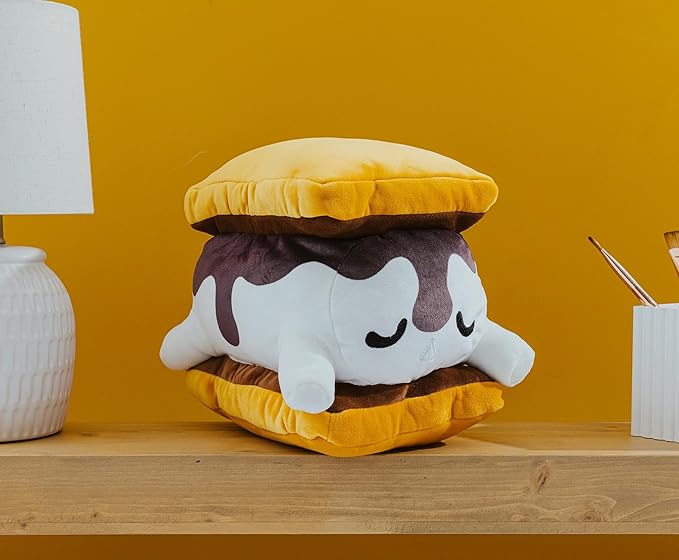 MoshiOshis Yume Mashumaro S'More 9-Inch Character Plush Toy | Huggable Soft Stuffed Toy Collectible for Cuddling