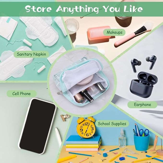 ElevateTech Sanitary Napkin Storage Bags, 4 Pcs Pad Bag for Period Tampon Bags Portable Menstrual Pad Pouch Feminine Pouch First Period Bag Gifts for Women