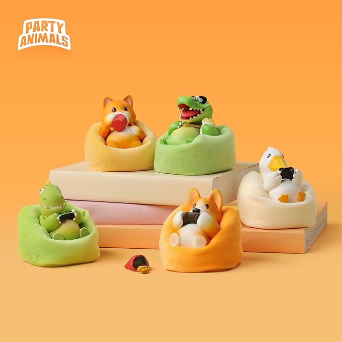 Party Animals Win Series Figures - OTTA Action Figure with Detachable Sofa - 3.35in PVC Collectible Figure for Display, Otter Figure Gift Ideas for The Holiday, 1PC