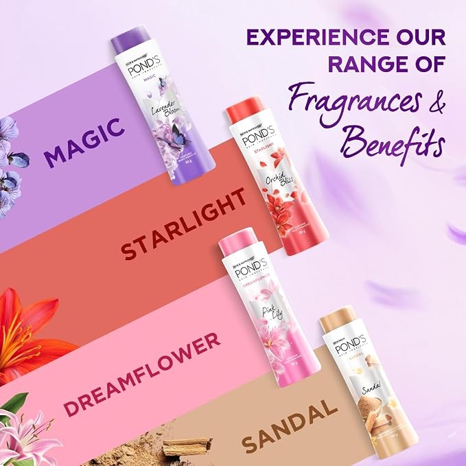 Ponds Magic Lavender Bloom Talcum Powder 80g