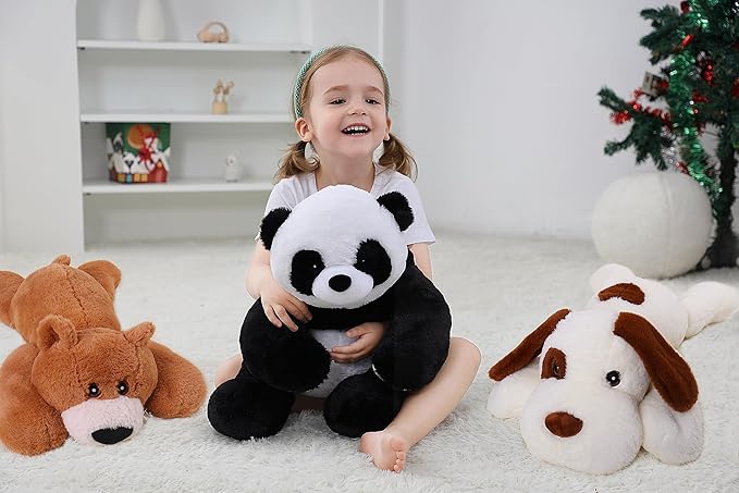 Weighted Dog Stuffed Animals 5 lbs, 24in Large Weighted Dog Plush for Kids Adults Boys Girl, Cute Plushies Soft Pillow Toy for Christmas, Birthday Gifts