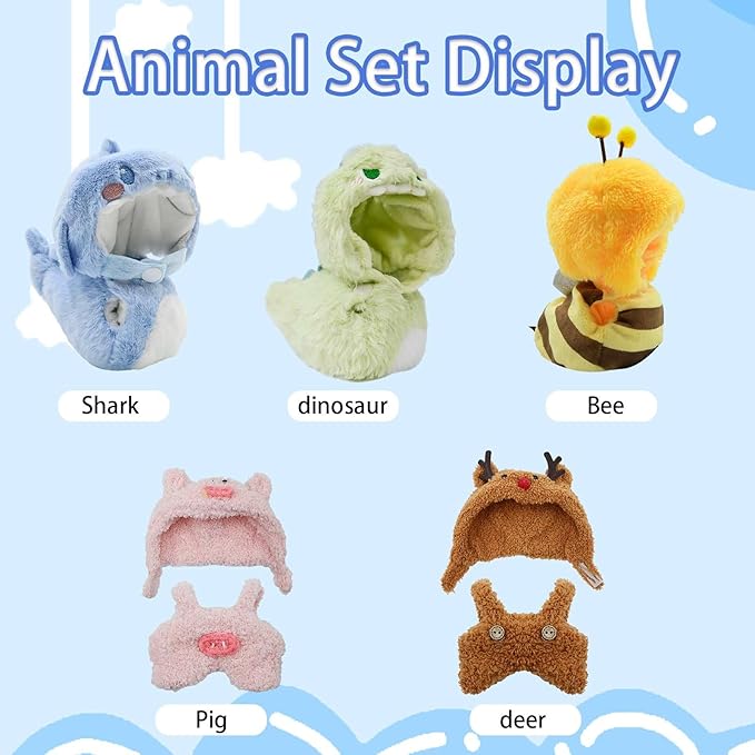 Doll Clothes(NO Doll), 17cm Cute Dolls Outfit with Accessories for Boys and Girls Stylish Adorable Dolls Clothes Accessories - Yellow