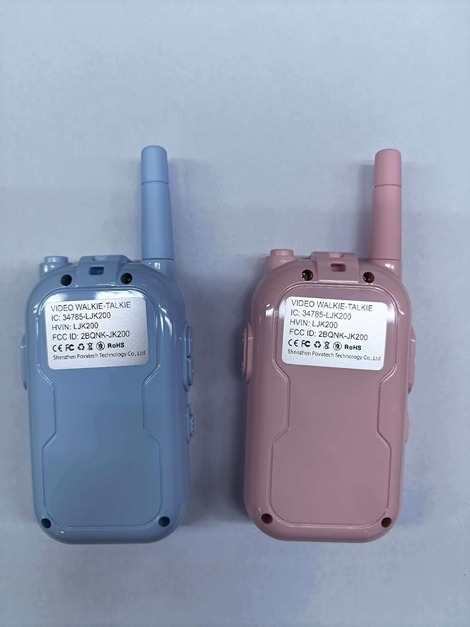 LEENK Video Walkie Talkies for Kids 2 Pack โ Rechargeable Video Intercom Handheld, Indoor & Outdoor Range, Easy Use for Ages 3-12, Eco ABS, Clear Voice & Long Distance Communication (Blue & Pink)