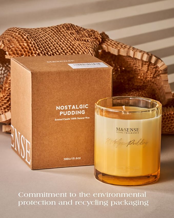M&SENSE Cucumber Melon Soy Candles, 10.6oz Fruity Home Scented Candle | 60-Hour Long Lasting Burn, Non Toxic, Highly Scented Freshing Aromatherapy Gifts for Summer