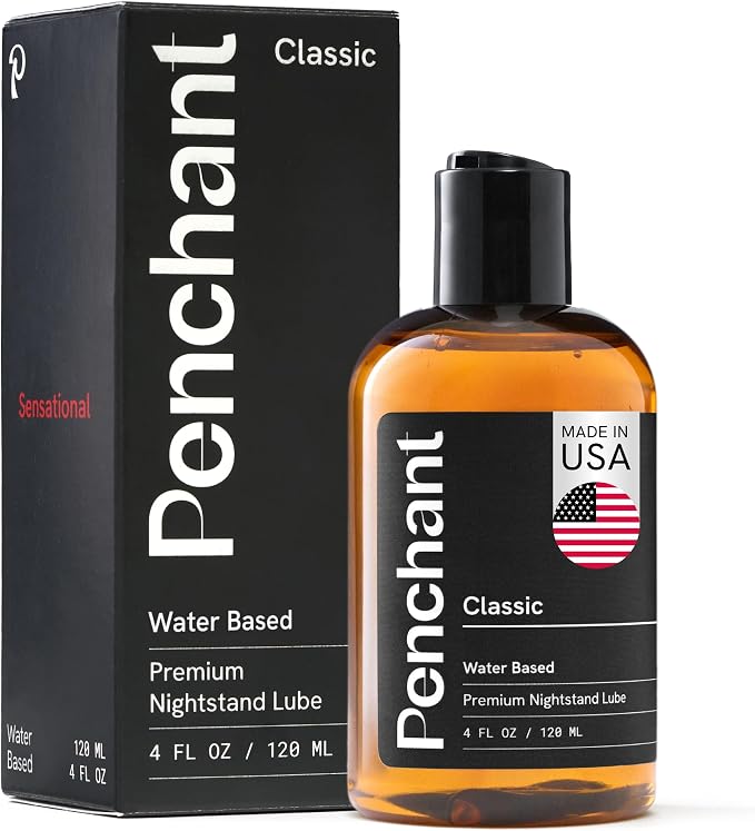 Penchant Classic Water-Based Personal Lubricant for Women and Men – Smooth Clean-Rinsing Personal Lube for Everyday Use - Unscented, Condom Compatible Lube for Sex - Made in USA (8 fl oz)
