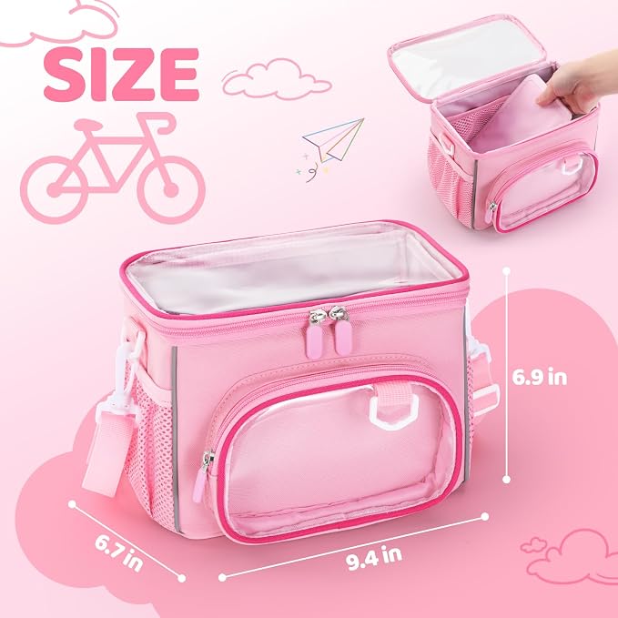 Kids Bike Basket, Front Frame Handlebar Bag for Toddler Scooter Tricycle Bicycle, Cute Small Fabric Bicycle Basket for Boys & Girls,