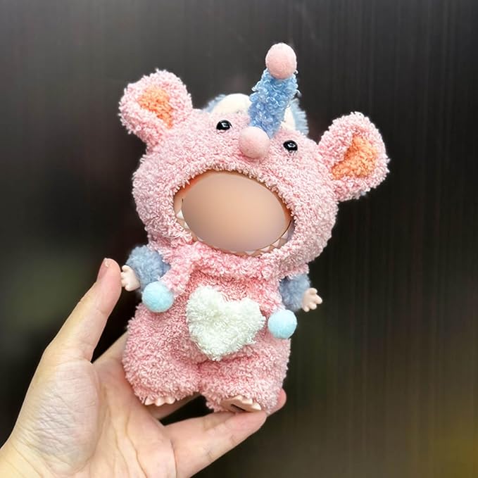 17cm Doll Clothes Accessories Outfits Cute Clothes Stylish Set (NO Doll) Pink Baby Elephant