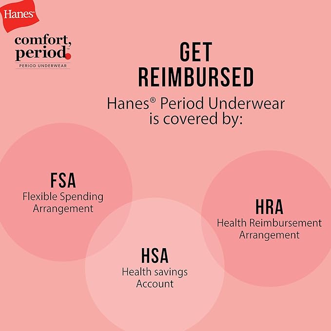 Hanes Girls' Period Underwear Boxer Briefs, Comfort Period Boxer Brief Panties for Girls, Moderate Protection