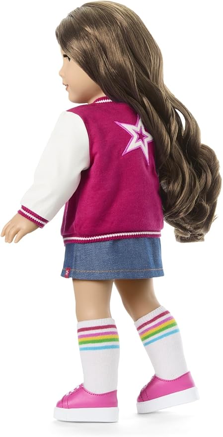 American Girl, Truly Me 18-inch Doll #126 with Dark-Blue Eyes, Long Wavy Brown Hair, Light Skin, for Ages 6+