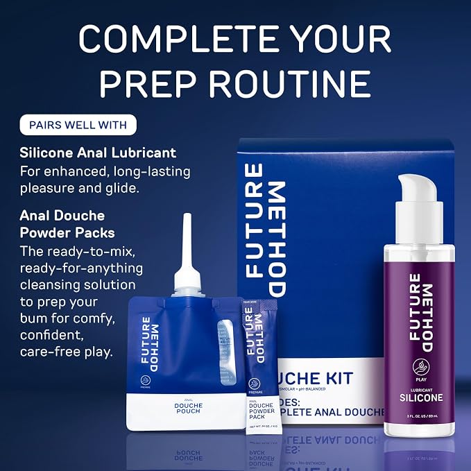 Anal Douche Kit 200ml - Disposable Intimate Wash - All-in-1 Anal Cleaner with Isotonic and Iso-Osmolar Solution - Hydrating and Calming Gentle Care for Safe and Confident Play, (Pack of 5)