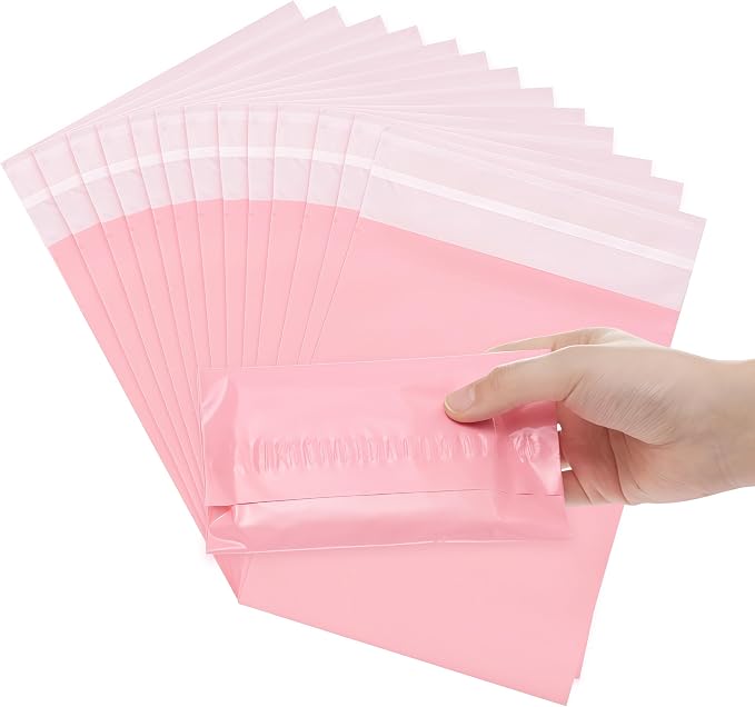 Sanitary Napkin Disposal Bags, Sanitary Bags for Feminine Hygiene Products Tampon Disposable Bags for Sanitary Pads - 100 Ct, 10"x6" Pink Self-Adhesive