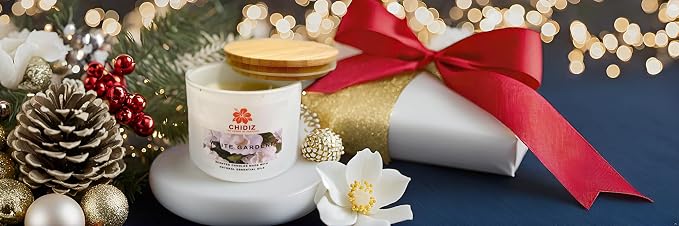 White Gardenia Soy Scented Candles | Large 1 Wick Jar Candle | Up to 45 Hours Burning Time | Relaxing Aromatherapy Candles | Housewarming Gift for Women and Men (Medium, White Gardenia)
