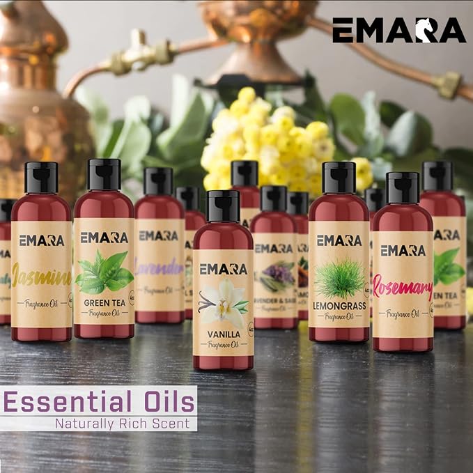 EMARA All Natural Herbal Angel Spirit Essential Oil for Diffusers, Skin Care, Aromatherapy Fragrance Oil, Organic Therapeutic Grade 4 fl oz