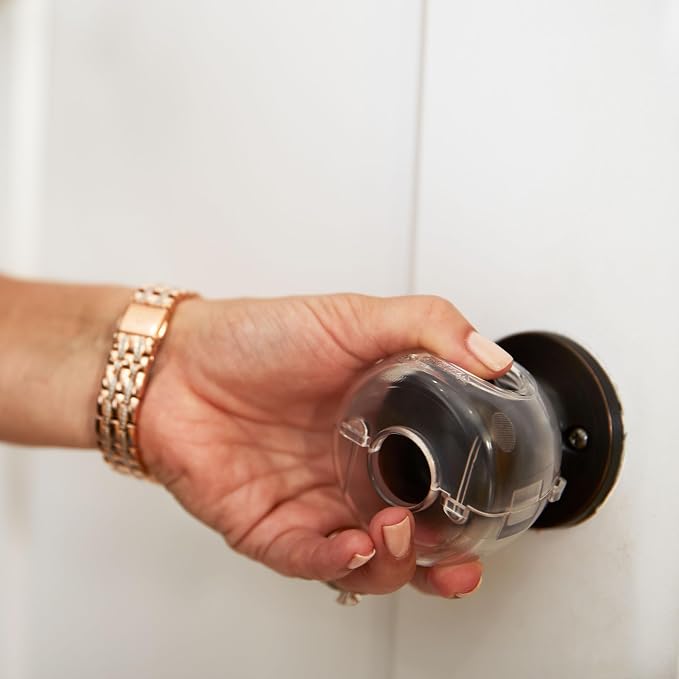Safety 1st Parent Grip Door Knob Covers 3 Pack, Crystal Clear