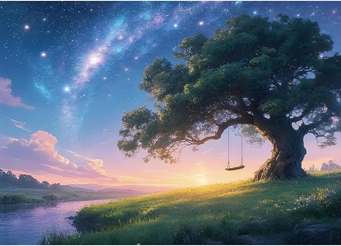 1000 Pieces Jigsaw Puzzles for Adults, Galaxy Series - Stunning Cosmic Art & Seamless Interlock, Challenging Brain Teaser, Large 28" x 20", Great Gift Idea & Home Decor(Starlit Summer)