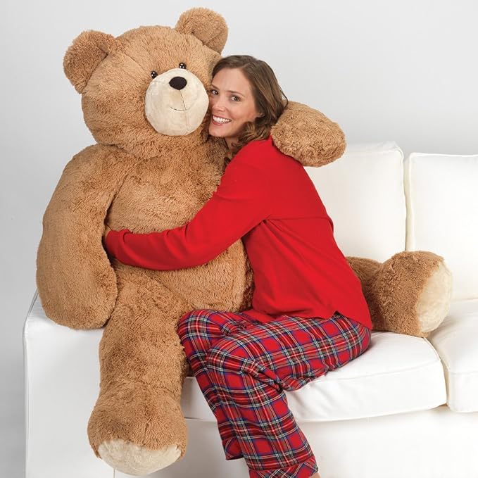 Vermont Giant Teddy Bear 4 Feet | Eco-Friendly Large Stuffed Animal | Stuffed in USA with 100% Recycled Filling That Saves 200 Bottles per Plush