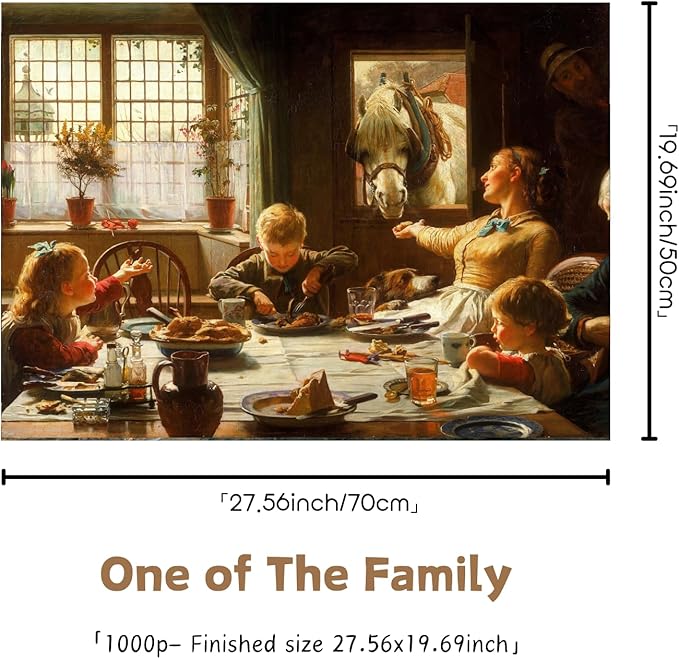 Jigsaw Puzzles 1000 Pieces Puzzles for Adults Art Puzzles Museum Collection Famous Paintings Jigsaw Puzzles, Art Famous Oil Painting Jigsaw Puzzle 1000 Pieces (One of The Family)