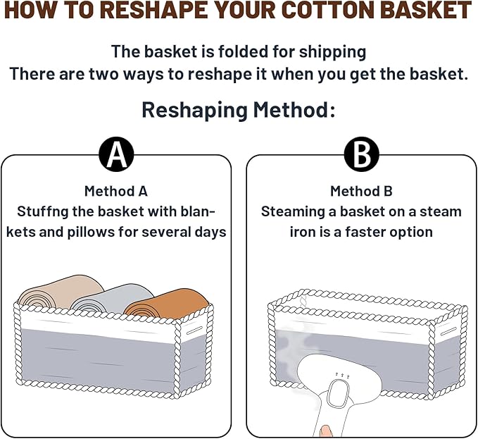 MiniArk Small Storage Baskets for Organizing | Closet Organizer Bins | Shelf Toy Basket | Woven Rope Baskets | Cube Decorative Box | Shallow Basket | 11.5x7.5x4.7” | 3 Packs Mixed Grey