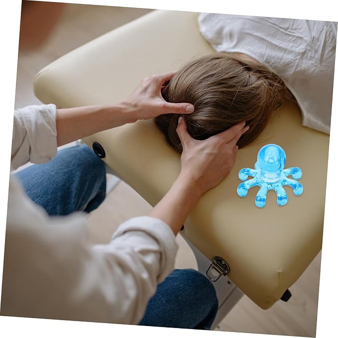 rosenice Octopus Head Massager Handheld Scalp Massager for Relaxation and Lymphatic Massage 4X3.9X3.1 Inch Compact Design