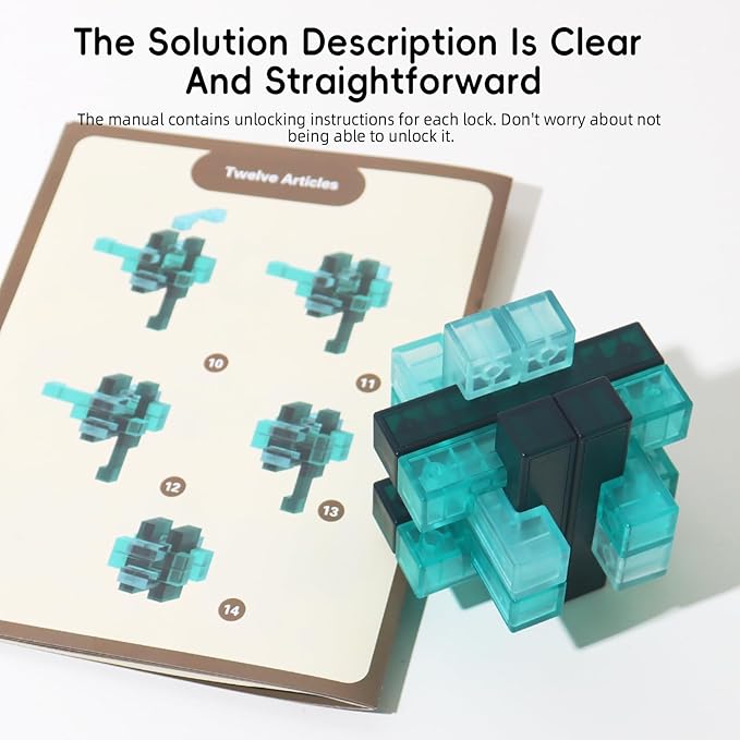 6 Pack Puzzle Games Brain Teasers Toy- 3D Puzzles for Teens and Adults -Logic Puzzle Snake Cube Magic Cube Magic Ball Brain Teaser Intellectual Removing Assembling Toy