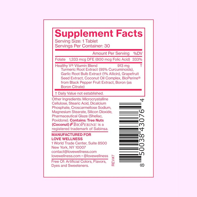 Love Wellness Good Girl Probiotics and Healthy V Vitamin | Womens Wellness Duo | Womens Probiotics Supplements for pH Balance and Vaginal Health