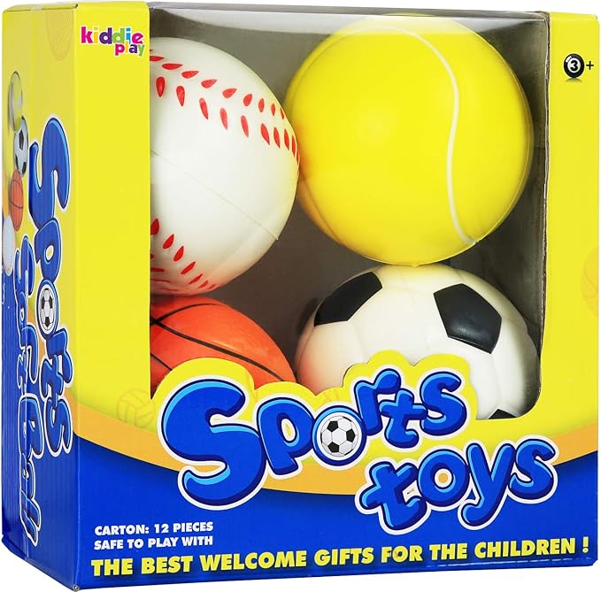 Kiddie Play Set of 4 Foam Balls for Toddlers 4" Soft Soccer Ball for Kids
