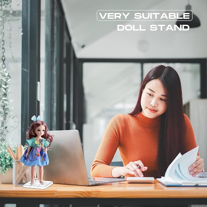 24 Pack Action Figure Stand Model Support Stand Clear Doll Base Assembly Action Figure Display Holder Base with Screwdriver Compatible HG/RG 1/144 Toy, Transparent(9 Inches)