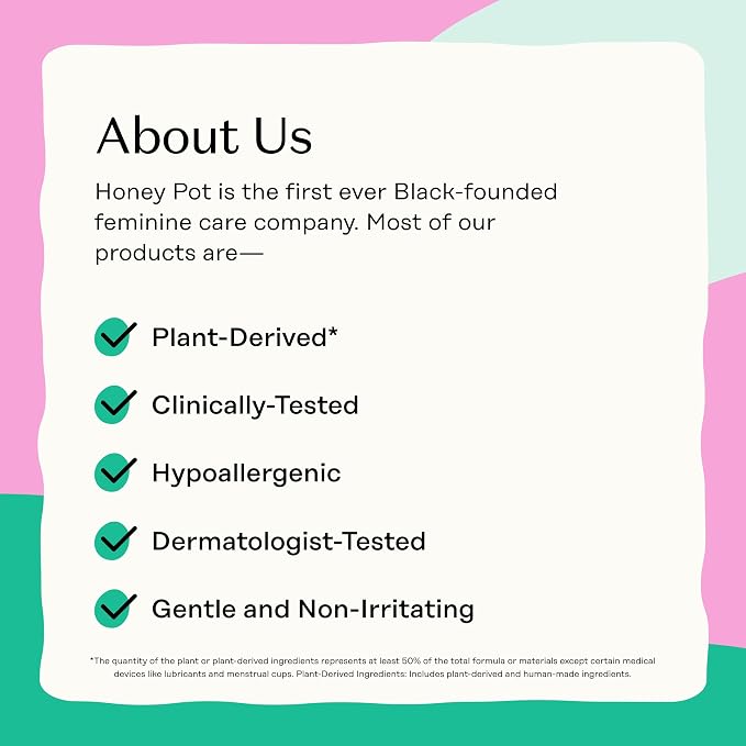 The Honey Pot Company - Herbal Pads for Women - Super w/Wings - Infused w/Essential Oils for Cooling Effect, Organic Cotton Cover, & Ultra-Absorbent Pulp Core - Feminine Care - 16 ct