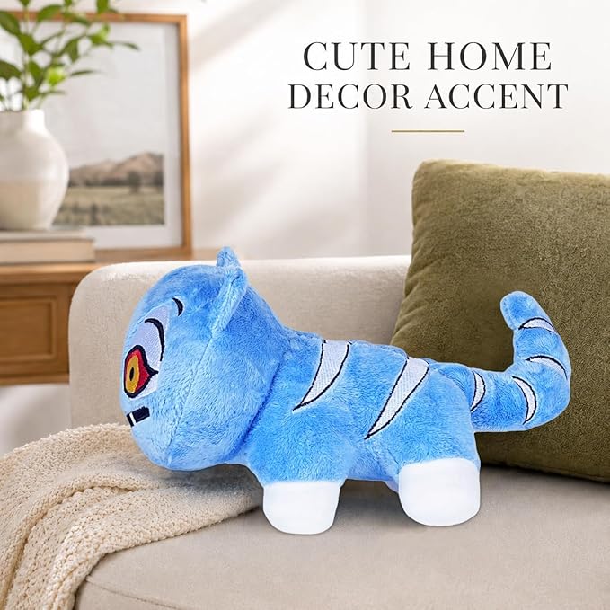 Blue Tiger Plush Toy, Soft Tiger Home Decor Animals Pillow, Ideal Gift for Kids and Adults