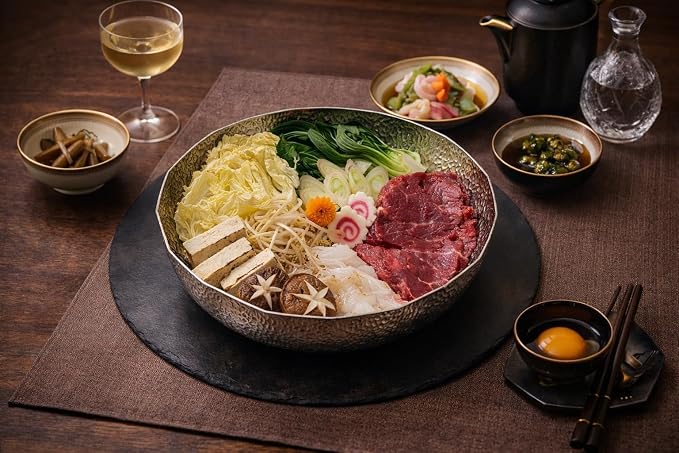 Premium Sukiyaki Pot Shabu Hot Pot 흑백요리사 최강록 셰프 스키야키팬 (22cm) | Korean style Multi-Purpose Cookware for Shabu Ramen, Cooking Bowl, Serving Platter Culinary class Wars Pot 스키야키팬, 전골, 나베